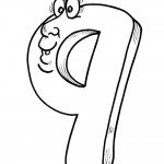 דף צביעה מספר 9 עם פרצוף