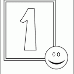 דף צביעה מספר 1 בעיטור סמיילי