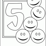 דף צביעה מספר 5 בעיטור סמיילים