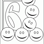 דף צביעה מספר 6 בעיטור סמיילים