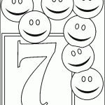 דף צביעה מספר 7 בעיטור סמיילים