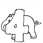 דף צביעה מספר 4 בעיטור פילון