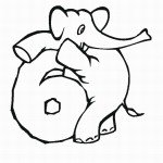 דף צביעה מספר 6 בעיטור פילון