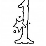 דף צביעה מספר 1 בעיטור כוכב