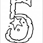 דף צביעה מספר 5 בעיטור כוכב