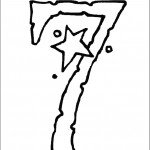 דף צביעה מספר 7 בעיטור כוכב