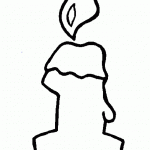 דף צביעה מספר 1 בצורת נר