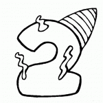 דף צביעה מספר 2 בעיטור יום הולדת