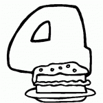 דף צביעה מספר 4 בעיטור יום הולדת