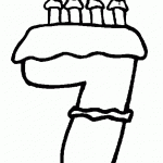 דף צביעה מספר 7 בעיטור יום הולדת