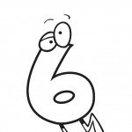 דף צביעה מספר 6 בעיטור עיניים