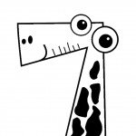 דף צביעה מספר 7 בצורת זברה