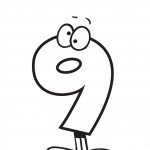 דף צביעה מספר 9 בעיטור עיניים