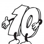 דף צביעה מספר 10 עם יד מושטת לשלום