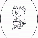 דף צביעה מספר 9 בעיטור אפרוחים