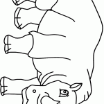 דף צביעה קרנף קצת עצוב דף צביעה קרנף קצת עצוב