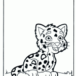 דף צביעה גור נמרים חמוד ומנומר