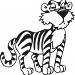 דף צביעה נמר עייף