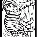 דף צביעה נמר מקסים במסגרת