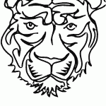 דף צביעה פני נמר