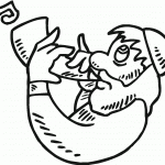 דף צביעה איש תוקע בשופר