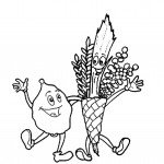 דף צביעה לסוכות 2