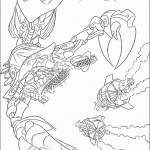 דף צביעה לויתן מגן על אטלנטיס