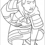 דף צביעה מולאן הלוחמת המחופשת נפצעת