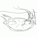 דף צביעה הצרצר קרי-קי משתובב