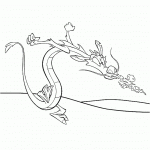 דף צביעה הדרקון מושו יורק אש