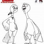 דף צביעה לעוף על הזמן 3