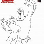 דף צביעה לעוף על הזמן 2