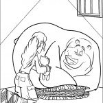 דף צביעה בת' נותנת לבו את הדובון שלו