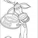 דף צביעה אליוט אוחז בצלחת האוכל של בו