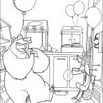 דף צביעה בו ואליוט זוללים בחנות המכולת