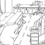 דף צביעה בו ואליוט בקרב אקדחי מים