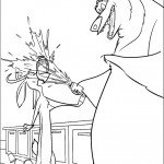 דף צביעה בו הדוב תוקף את אליוט