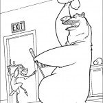 דף צביעה בו ואליוט בורחים לאחר השוד