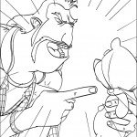 דף צביעה הצייד שואו מאיים על הסנאי