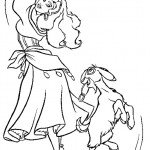 דף צביעה אסמרלדה והתיש דג'אלי בריקוד דף צביעה אסמרלדה והתיש דג'אלי בריקוד