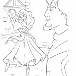 דף צביעה פאביוס מתבונן באסמרלדה הרוקדת דף צביעה פאביוס מתבונן באסמרלדה הרוקדת