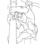 דף צביעה קואזימודו נתלה על עמוד הכנסייה דף צביעה קואזימודו נתלה על עמוד הכנסייה