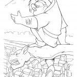 דף צביעה קואזימודו מעופף על גב המפלצת הוגו דף צביעה קואזימודו מעופף על גב המפלצת הוגו