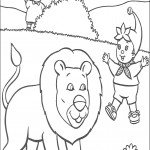 דף צביעה נאדי פוגש באריה חביב