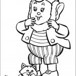 דף צביעה אוזניון והחתולה הוורודה