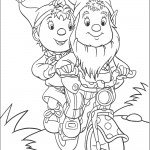 דף צביעה מולטי וחברו אוזניון רוכבים על אופניים