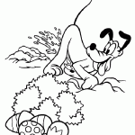 דף צביעה פלוטו מוצא ביצים מקושטות