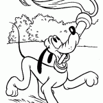 דף צביעה פלוטו נושא את הלפיד