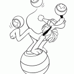 דף צביעה פלוטו בהופעה בקרקס