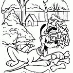 דף צביעה פלוטו זולל מערמת העצמות